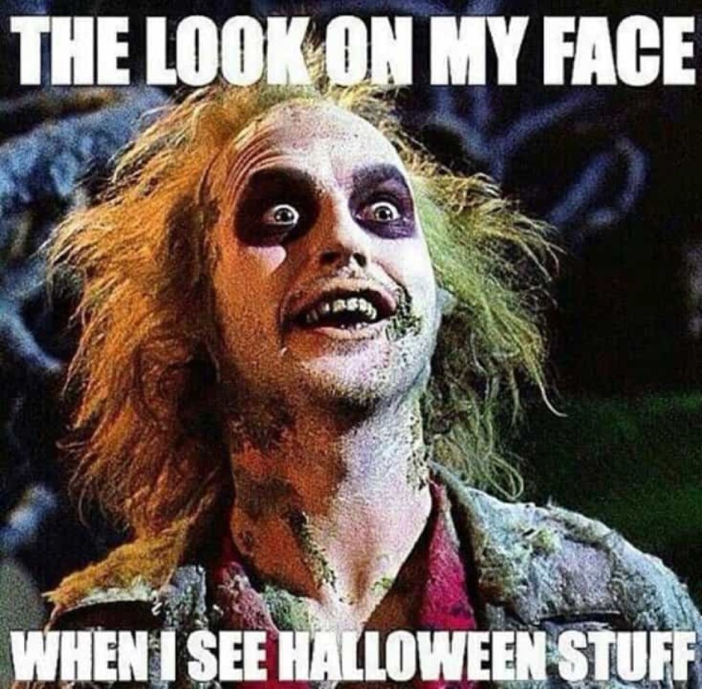 The Look on my face when I see halloween stuff