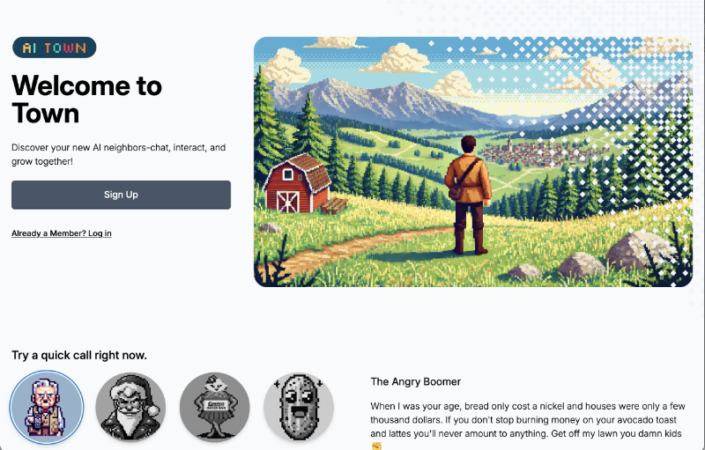 ai town – screenshot