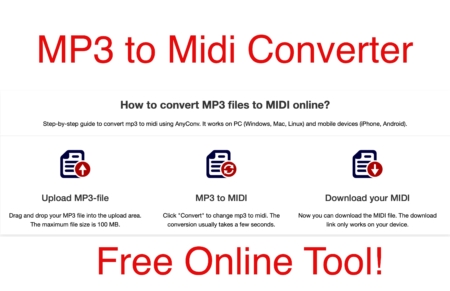 Free Online MP3 to Midi tool