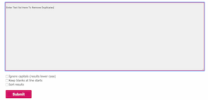 dedupe-list dedupe list