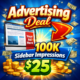 advertising deal 100k sidebar impressions $25
