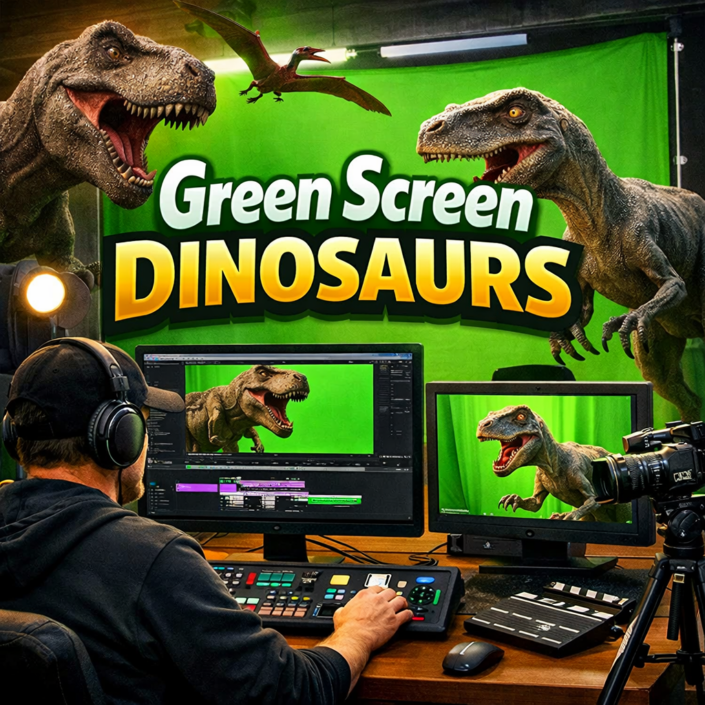 green-screen-dinosaurs