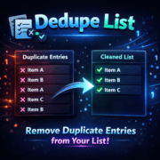 Dedupe list